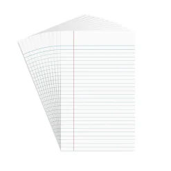 Staples Notepads, 5" x 8", Narrow Ruled, , 50 Sheets/Pad, Dozen Pads/Pack (ST57330) White