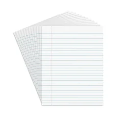 Staples Notepads, 8.5" x 11" (US letter), Wide Ruled, White, 50 Sheets/Pad, Dozen Pads/Pack (ST57334) Clearance