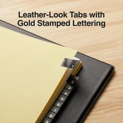 Staples Numeric Leather Dividers, 31-Tab, Black (18947/11485) Online