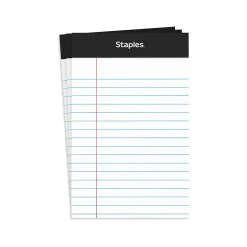 Staples ® Perforated Mini Legal Writing Pads - Narrow Ruled, 3.5" x 2.5", White, 3/Pack (10871) Hot