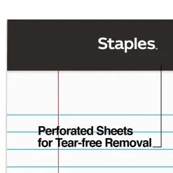 Staples ® Perforated Mini Legal Writing Pads - Narrow Ruled, 3.5