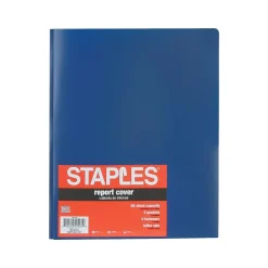 Staples 2-Pocket Fasteners Folder, (21646-CC) Blue New
