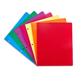 Staples 2-Pocket Plastic Presentation Folder, Each (ST55095-CC) Outlet