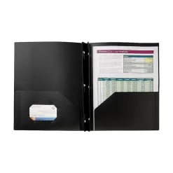 Staples 2-Pocket Presentation Folder, Textured Black (21617-CC/20647) Outlet