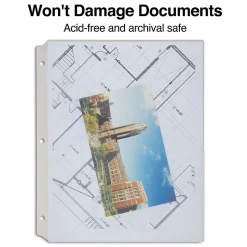 Staples Poly Binder Pocket, 3-Hole Punched, , 5/Pack (ST15159-CC) Clear