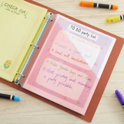 Staples Poly Binder Pocket, 3-Hole Punched, , 5/Pack (ST15158-CC) Assorted Colors Outlet