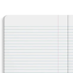 Staples Poly Composition Notebook, 7.5" x 9.75", Wide Ruled, 80 Sheets, (ST55088) Red
