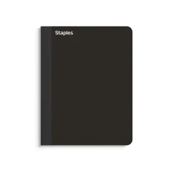 Staples Premium Composition Notebook, 7.5" x 9.75", 100 College Ruled Sheets, Black (TR58342) Discount