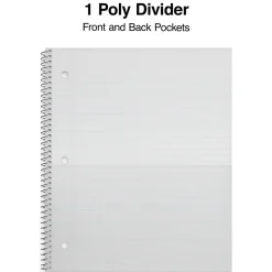 Staples Premium Poly 1-Subject Notebook, 8