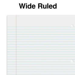 Staples Premium Poly 1-Subject Notebook, 8" x 10.5", Wide Ruled, 100 Sheets, (TR20956) Black Clearance