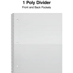 Staples Premium Poly 1-Subject Notebook, 8