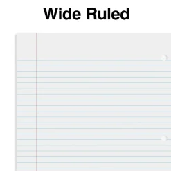 Staples Premium Poly 1-Subject Notebook, 8" x 10.5", Wide Ruled, 100 Sheets, (TR20958) Red Outlet