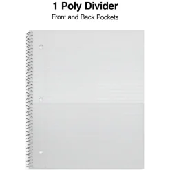 Staples Premium Poly 1-Subject Notebook, 8