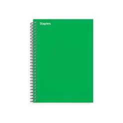 Staples Premium 1-Subject Notebook, 4.38" x 7", College Ruled, 80 Sheets, Reissue Green (TR58350M) Discount