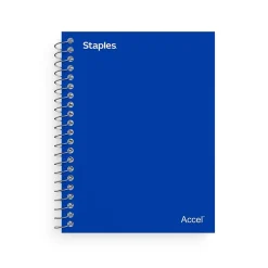 Staples Premium 1-Subject Notebook, 3.5" x 5.5", College Ruled, 200 Sheets, (TR58289) Blue Hot