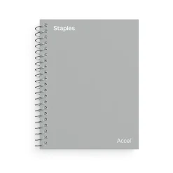Staples Premium 1-Subject Notebook, 3.5" x 5.5", College Ruled, (TR58291) Gray Hot