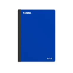 Staples Premium 2-Subject Notebook, 6" x 9.5", College Ruled, 100 Sheets, (TR58326) Blue Sale