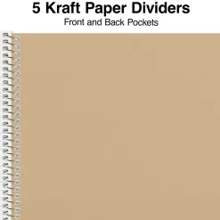 Staples Premium 5-Subject Notebook, 8.5