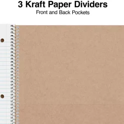 Staples Premium 3-Subject Notebook, 8.5