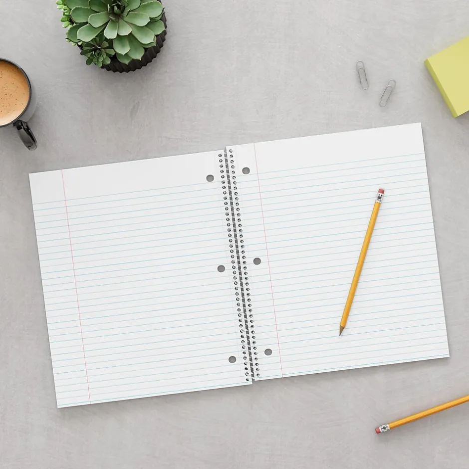 Staples ® Premium 3-Subject Subject Notebooks, 8.5" x 11", College Ruled, 150 Sheets, Black (TR58359M-CC)