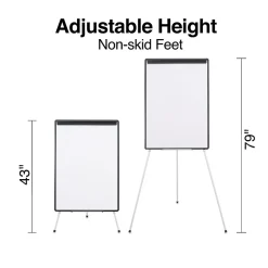 Sale Presentation Flip Chart Easel, White Steel (28217US/50445US) Dry Erase