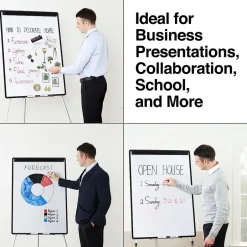 Sale Presentation Flip Chart Easel, White Steel (28217US/50445US) Dry Erase