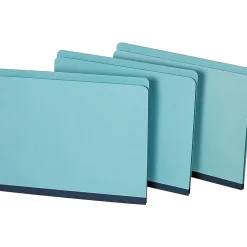 Staples Pressboard File Folders, Single Tab, Letter, Blue, 25/Box Clearance