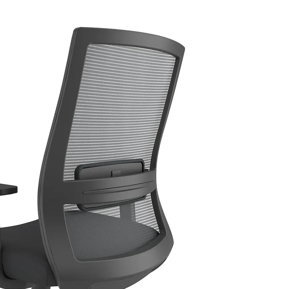 Outlet Prestige Marrett Ergonomic Fabric Swivel Task Chair, Black (UN53249) Office Chairs