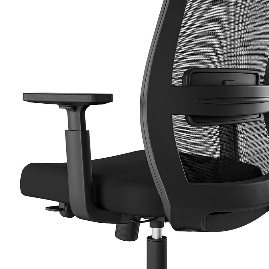 Outlet Prestige Marrett Ergonomic Fabric Swivel Task Chair, Black (UN53249) Office Chairs