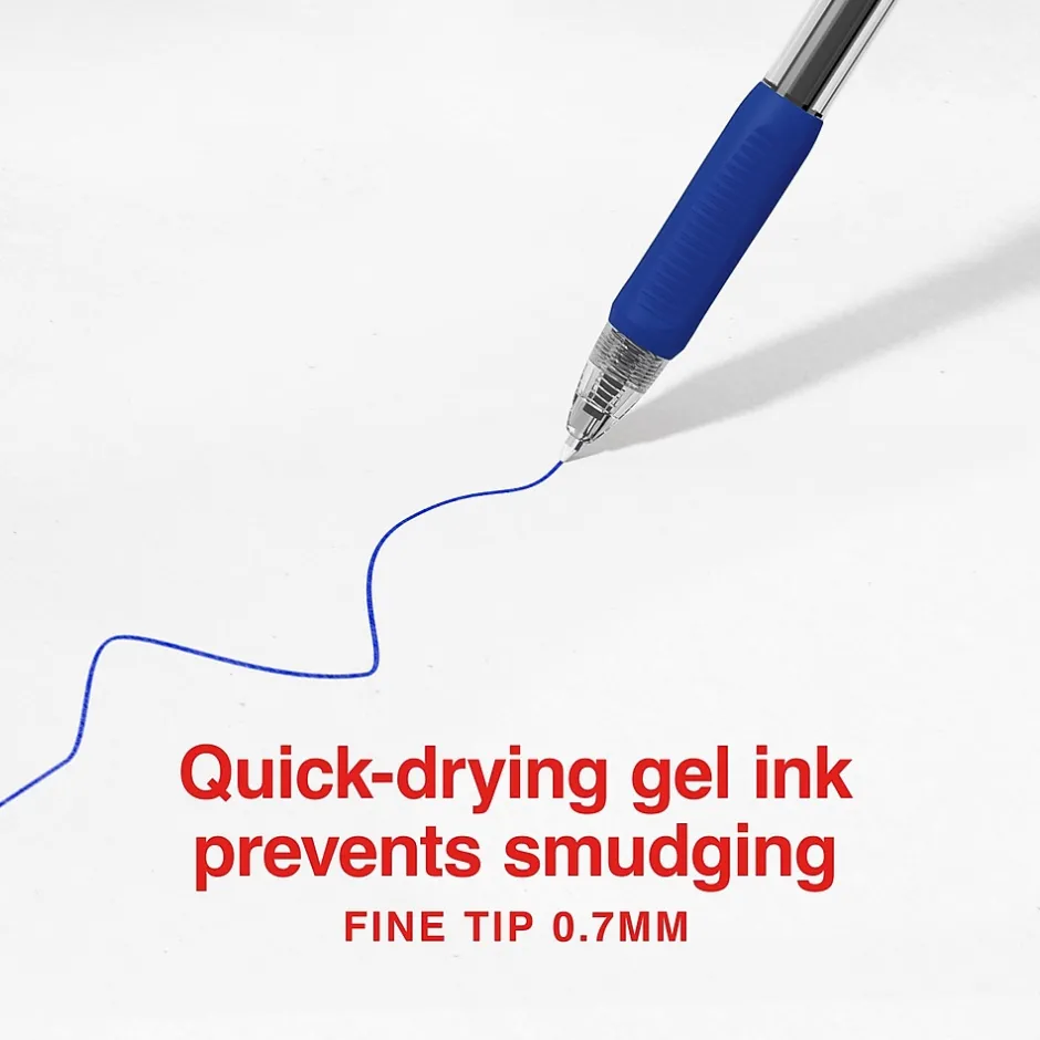 Staples ProGel™ Retractable Gel Pen, Fine Point, 0.7mm, Blue Ink, 36/Pack (ST62108) Sale