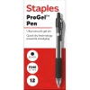 Staples ProGel™ Retractable Gel Pen, Fine Point, 0.7mm, Black Ink, Dozen (ST62095) Sale