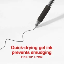 Staples ProGel™ Retractable Gel Pen, Fine Point, 0.7mm, Black Ink, Dozen (ST62095) Sale
