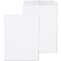 Staples QuickStrip EasyClose Self Seal Catalog Envelopes, 9" x 12", White, 100/Box (ST379479-CC)* Security Tinted