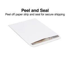 Staples QuickStrip EasyClose Self Seal Catalog Envelopes, 9" x 12", White, 100/Box (ST379479-CC)* Security Tinted