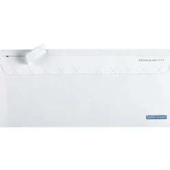Staples QuickStrip EasyClose Security Tinted #10 Business Envelopes, 4 1/8" x 9 1/2", White, 100/Box (19956)* Security Tinted