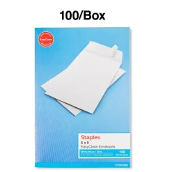 Staples QuickStrip EasyClose Self Seal #1 Catalog Envelopes, 6