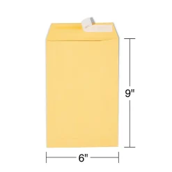 Staples QuickStrip EasyClose Kraft Self Seal #1 Catalog Envelopes, 6
