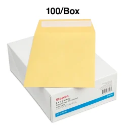 Staples QuickStrip EasyClose Kraft Self Seal #1 Catalog Envelopes, 6
