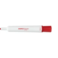 Staples Remarx Dry Erase Markers, Broad Point, Red, 12/Pack (18887) New