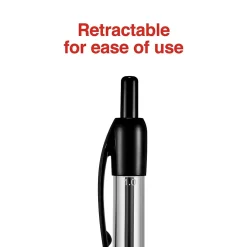 Staples ® Retractable Ballpoint Pens, Medium Point, 1.0mm, Black Ink, Dozen (50793-CC) Sale