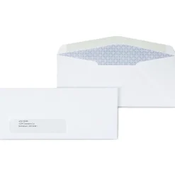 Staples Security Tinted #10 Window Envelopes, 4 1/8" x 9 1/2", White Wove, 500/Box (ST50152-CC)* Security Tinted