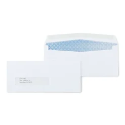Staples Security Tinted #8 5/8 Business Envelopes, 3 5/8" x 8 5/8", White, 500/Box (918179/19410)* Security Tinted