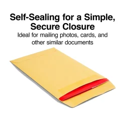 Staples Self Seal Kraft Catalog Envelopes, 6”x9”, Brown, 100/Box (50262)* Catalog