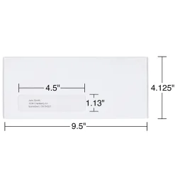 Staples Self Seal Self Seal Security Tinted #10 Window Envelopes, 4 1/8