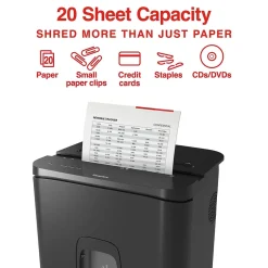Staples 20-Sheet Micro-Cut Multi-Media Shredder (ST62155)* Shredders & Accessories