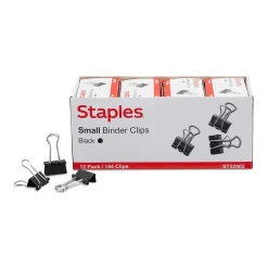 Staples Small Binder Clips, Small, Black, 2304/Carton (32002) Clearance