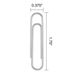 Staples Smooth Jumbo Paper Clips, Silver, 1000 Clips/Pack, 10/Pack(A7026605/72578) Sale