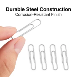 Staples Smooth Paper Clips, Silver, 100 Clips/Pack, 10/Pack(A7026607/72377) Hot