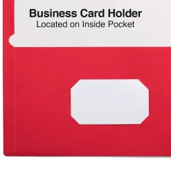 Staples Smooth 2-Pocket Paper Folder, , 25/Box (27532-CC) Red