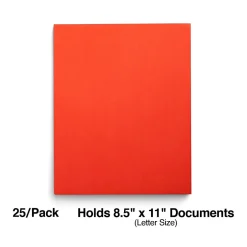 Staples Smooth 2-Pocket Paper Folder, , 25/Box (27535-CC) Orange Online